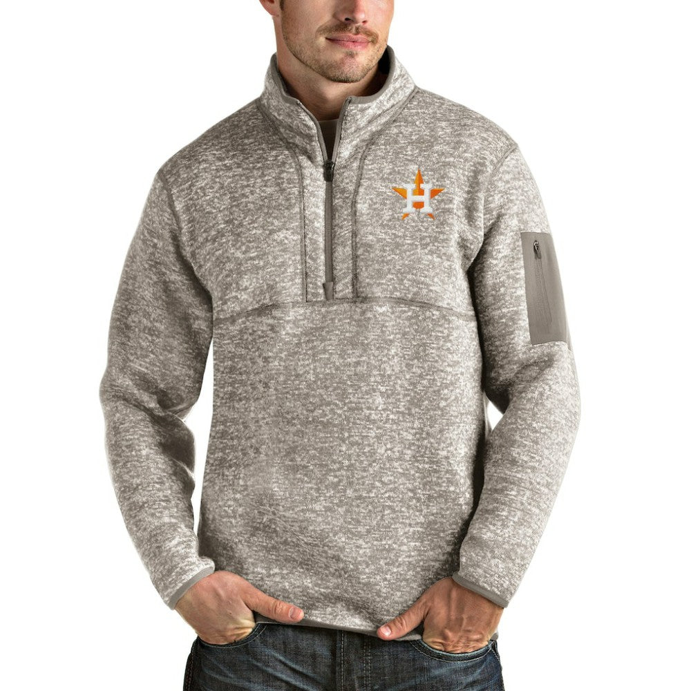 Houston Astros Antigua Fortune Quarter-Zip Pullover Jacket - MLB Jackets