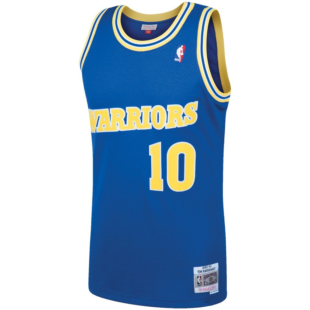 Royal Tim Hardaway Golden State Warriors 1990/91 Hardwood Classics Swingman Jersey sale | NBA