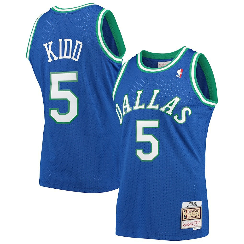 Blue Jason Kidd Dallas Mavericks 1994/95 Hardwood Classics Swingman Jersey sale | NBA