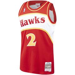Red Stacey Augmon Atlanta Hawks 1991/92 Hardwood Classics Swingman Jersey | NBA