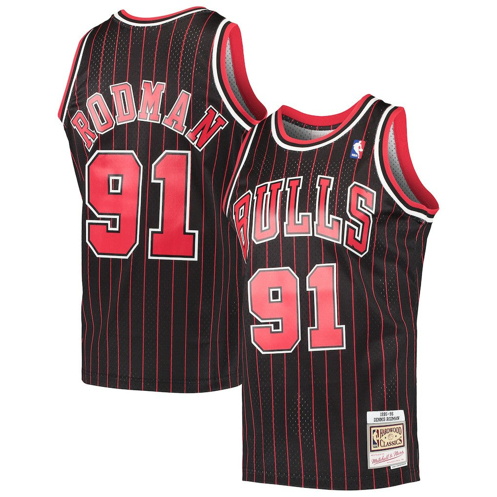 Black Dennis Rodman Chicago Bulls Hardwood Classics Swingman Jersey sale | NBA