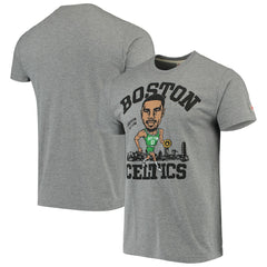 Gray Jayson Tatum Boston Celtics Caricature Tri-Blend T-Shirt | NBA
