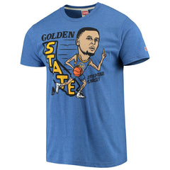Royal Stephen Curry Golden State Warriors Caricature Tri-Blend T-Shirt sale | NBA