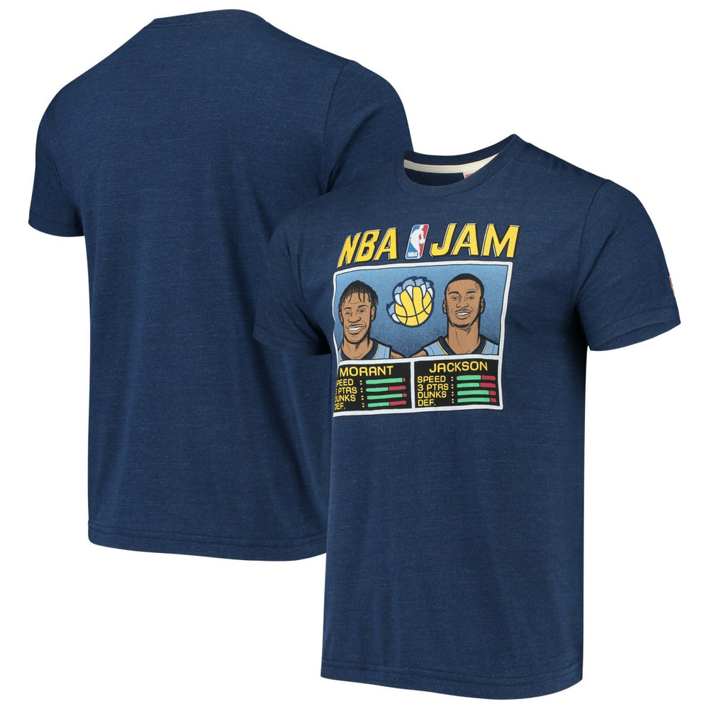 Navy Ja Morant & Jaren Jackson Jr. Memphis Grizzlies NBA Jam T-Shirt | NBA