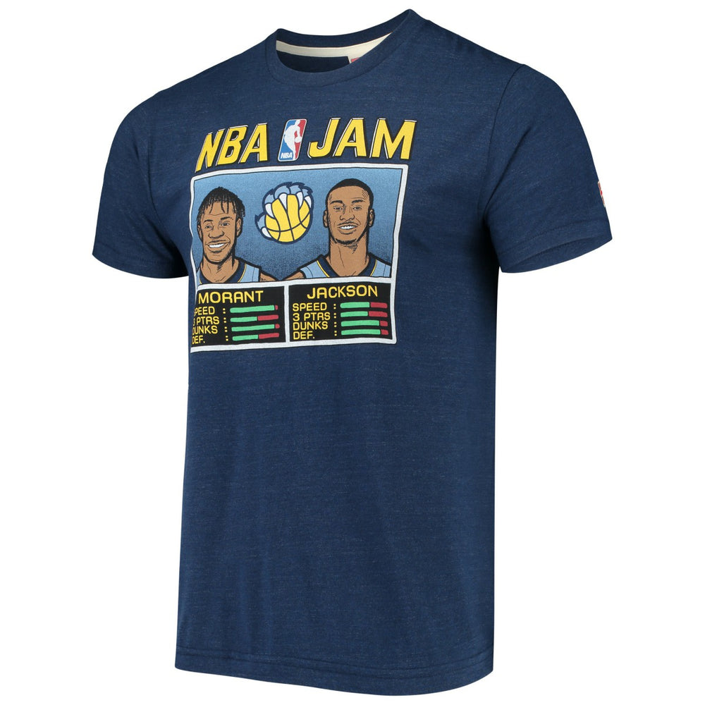 Navy Ja Morant & Jaren Jackson Jr. Memphis Grizzlies NBA Jam T-Shirt | NBA