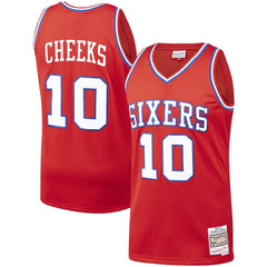 Red Maurice Cheeks Philadelphia 76ers Hardwood Classics Swingman Jersey | NBA