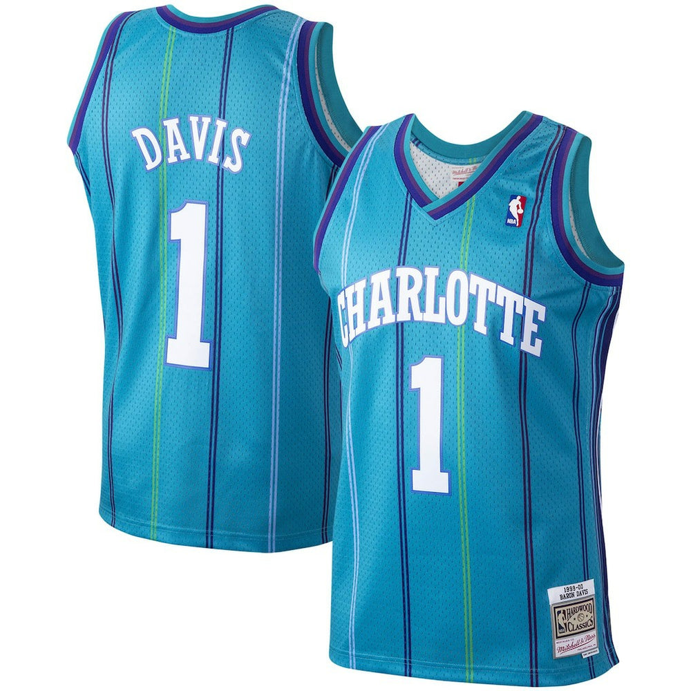 Teal Baron Davis Charlotte Hornets 1999/00 Hardwood Classics Swingman Jersey | NBA