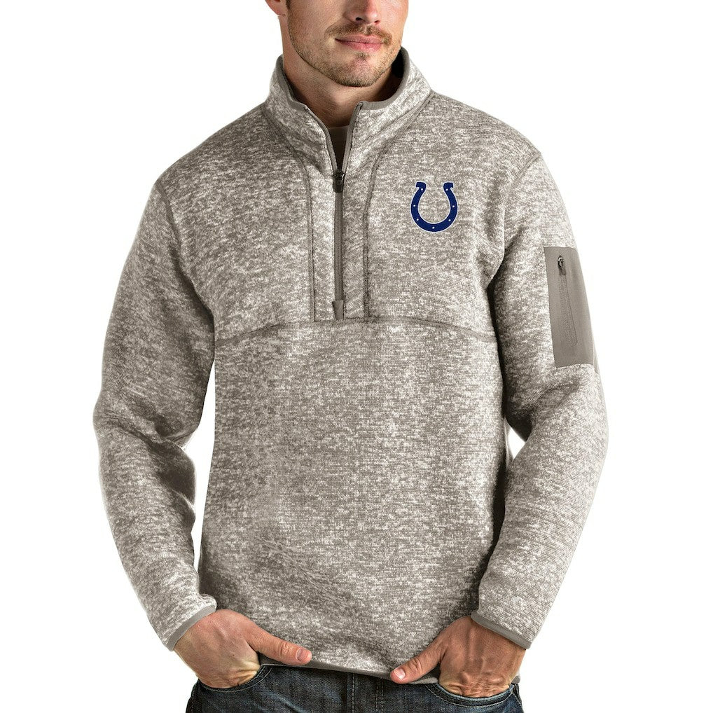 Indianapolis Colts Antigua Fortune Quarter-Zip Pullover Jacket | NFL US