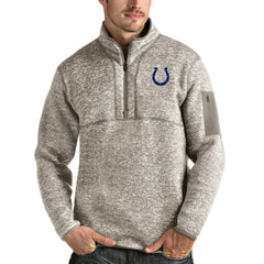 Indianapolis Colts Antigua Fortune Quarter-Zip Pullover Jacket | NFL US
