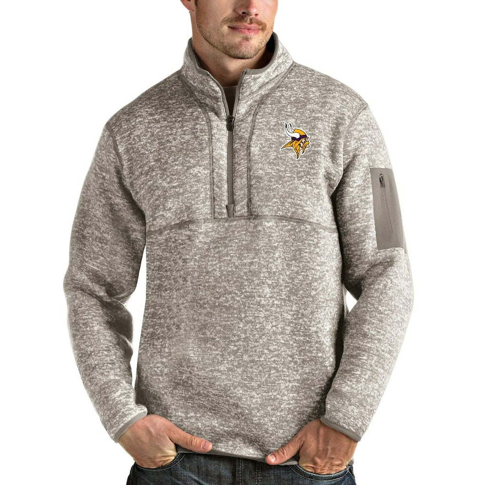 Minnesota Vikings Antigua Fortune Quarter-Zip Pullover Jacket | NFL New