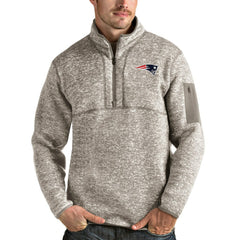 New England Patriots Antigua Fortune Quarter-Zip Pullover Jacket | NFL New