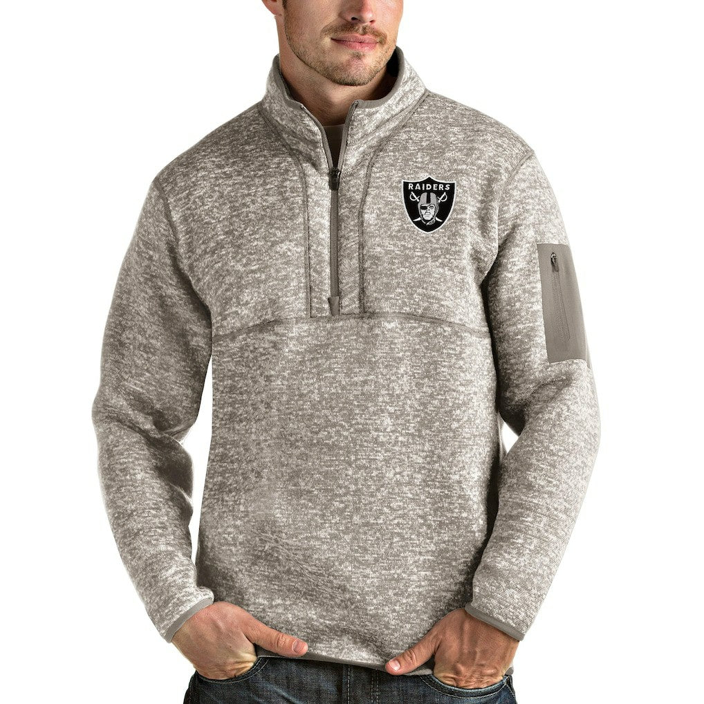 Las Vegas Raiders Antigua Fortune Quarter-Zip Pullover Jacket | NFL US