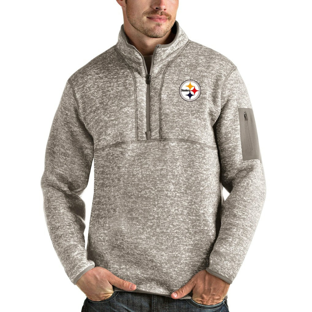 Pittsburgh Steelers Antigua Fortune Quarter-Zip Pullover Jacket | NFL Discount