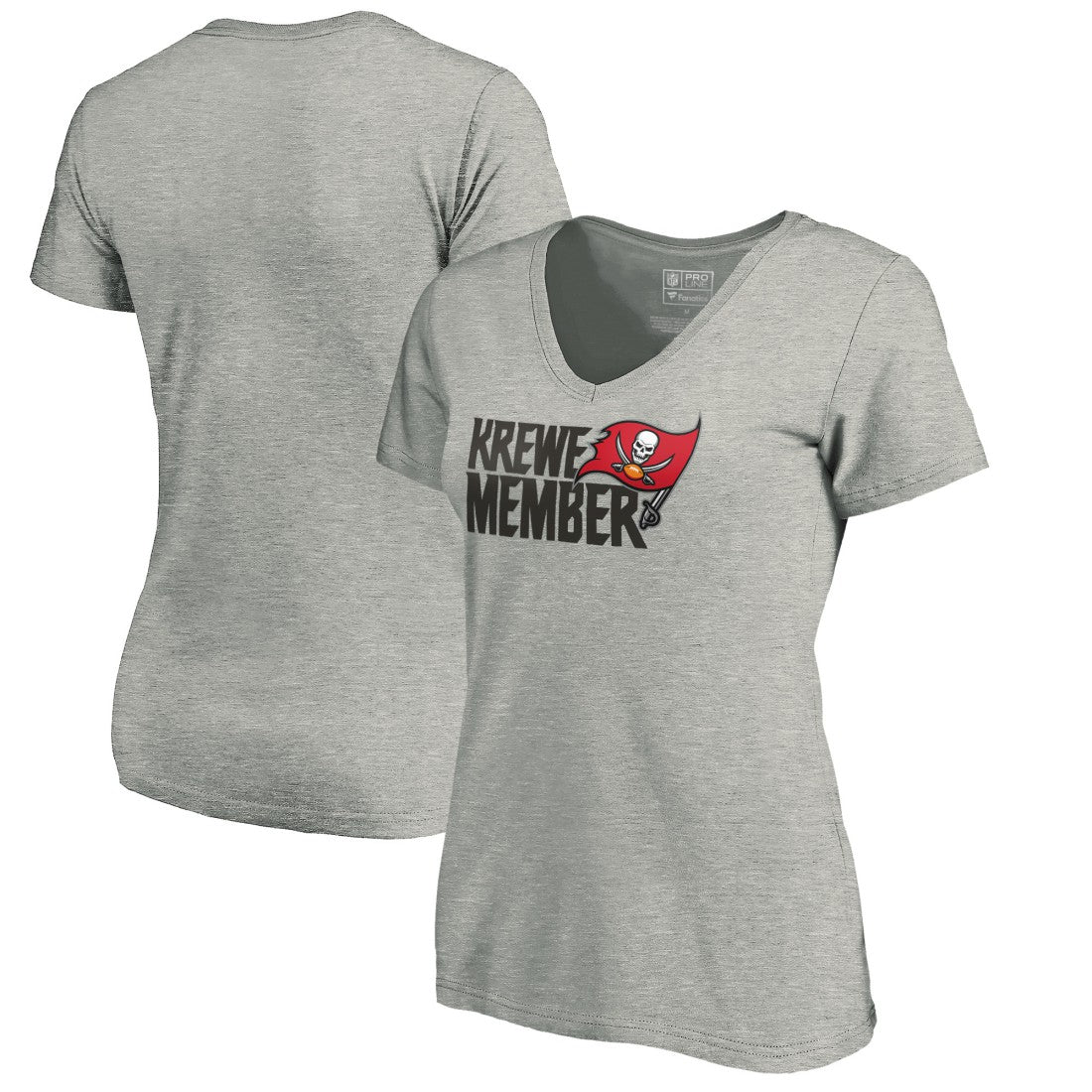 Tampa Bay Buccaneers Women's Krewe Member V-Neck T-Shirt | NFL Online