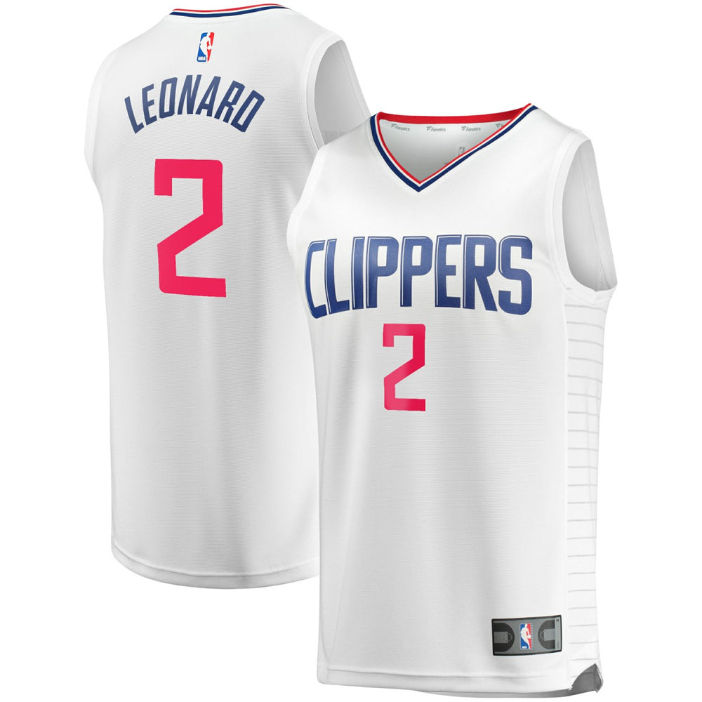 White Kawhi Leonard LA Clippers Fast Break Replica Player Jersey | NBA