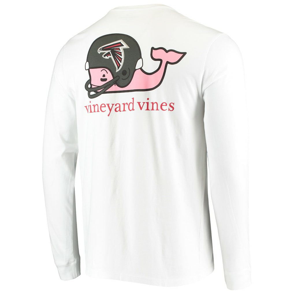 Atlanta Falcons Vineyard Vines Whale Helmet Long Sleeve T-Shirt | NFL Discount