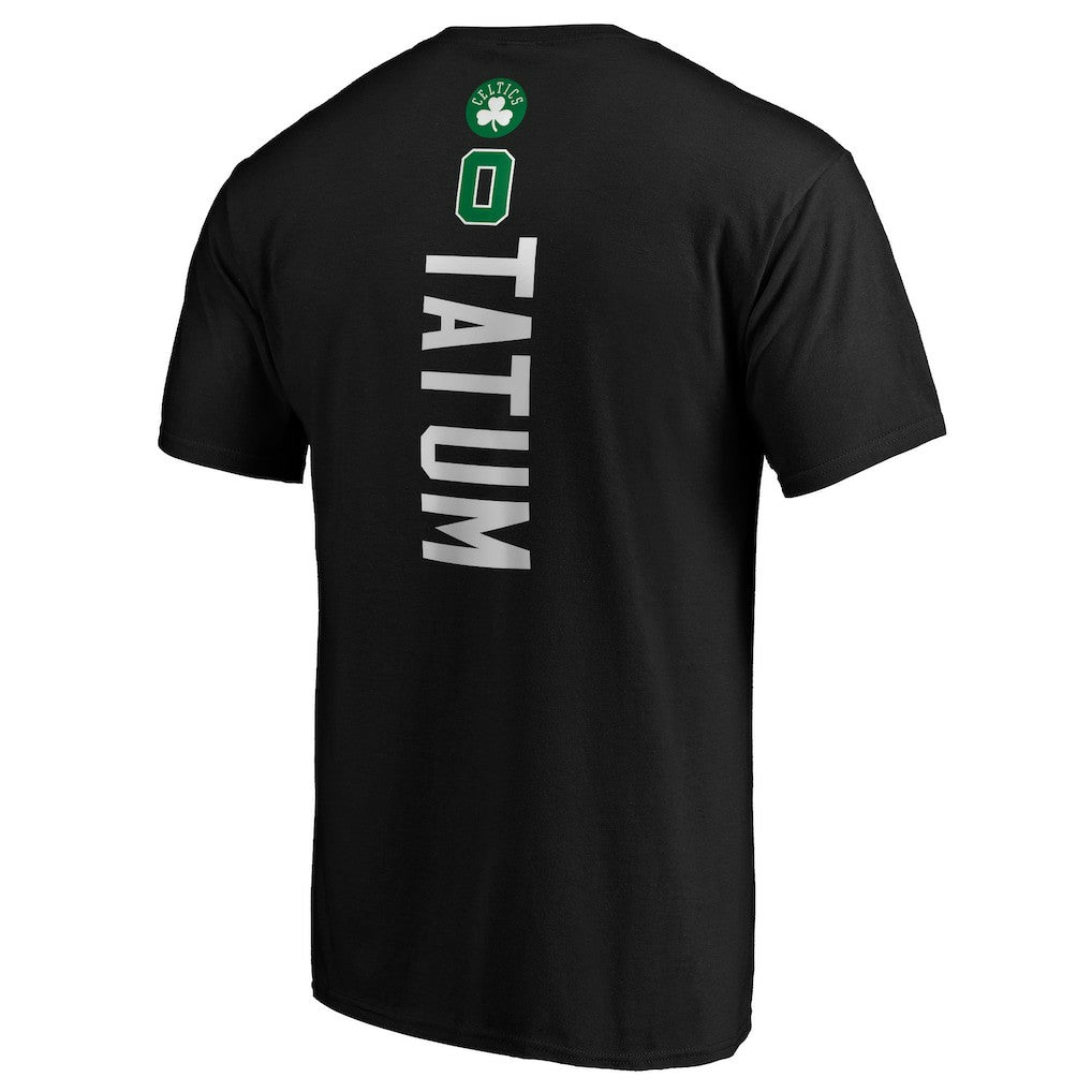 Black Jayson Tatum Boston Celtics Team Playmaker Name & Number T-Shirt | NBA