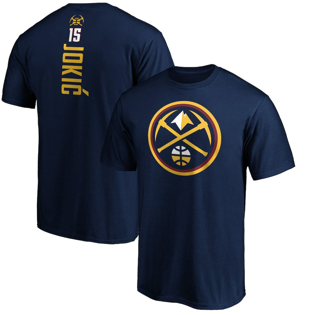 Navy Nikola Jokic Denver Nuggets Playmaker Name & Number T-Shirt sale | NBA