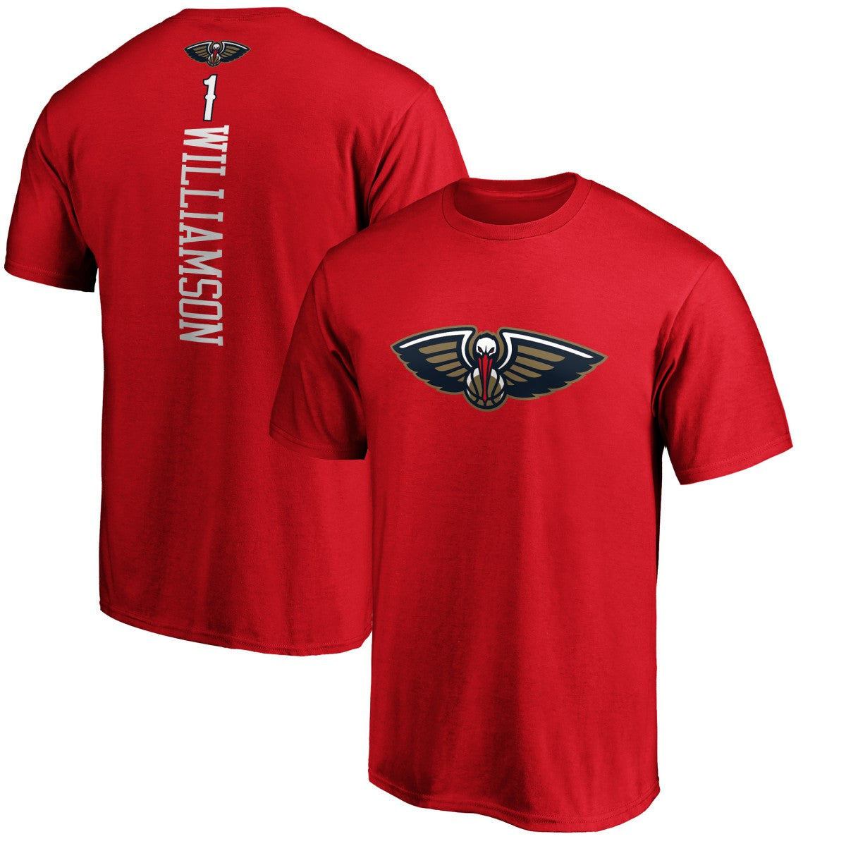 Red Zion Williamson New Orleans Pelicans Playmaker Name & Number Team T-Shirt | NBA