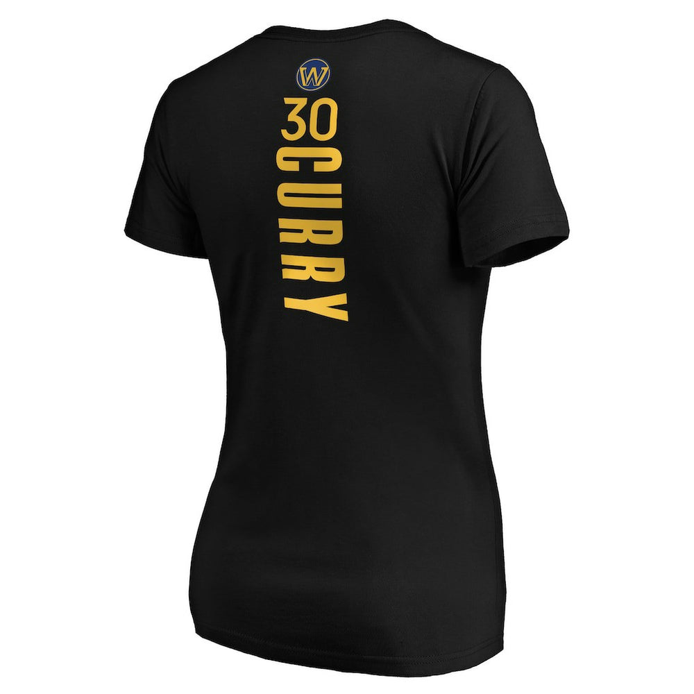 Black Stephen Curry Golden State Warriors Women's Playmaker Name & Number V-Neck T-Shirt sale | NBA