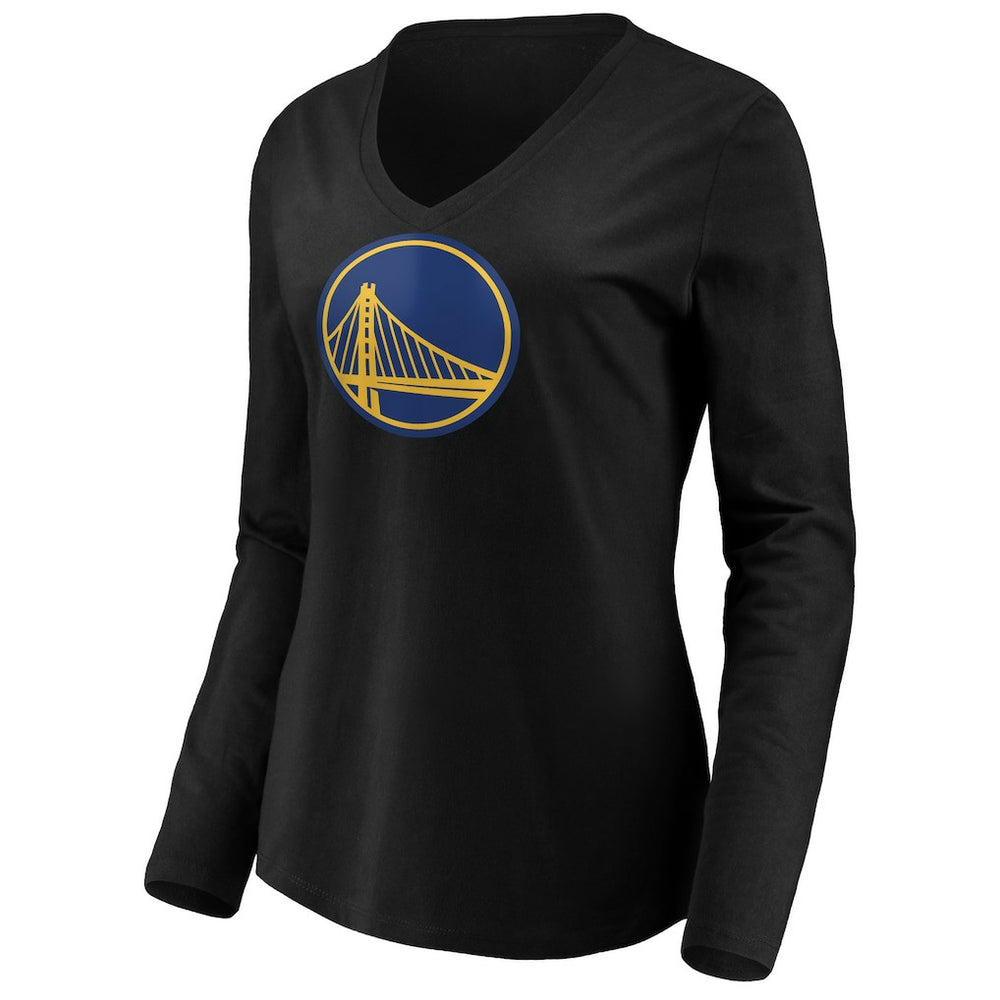 Black Stephen Curry Golden State Warriors Women's Playmaker Name & Number Long Sleeve V-Neck T-Shirt sale | NBA