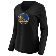 Black Stephen Curry Golden State Warriors Women's Playmaker Name & Number Long Sleeve V-Neck T-Shirt sale | NBA