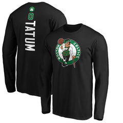 Black Jayson Tatum Boston Celtics Playmaker Name & Number Long Sleeve T-Shirt | NBA