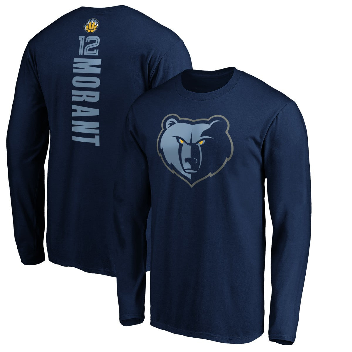 Navy Ja Morant Memphis Grizzlies Playmaker Name & Number Long Sleeve T-Shirt | NBA