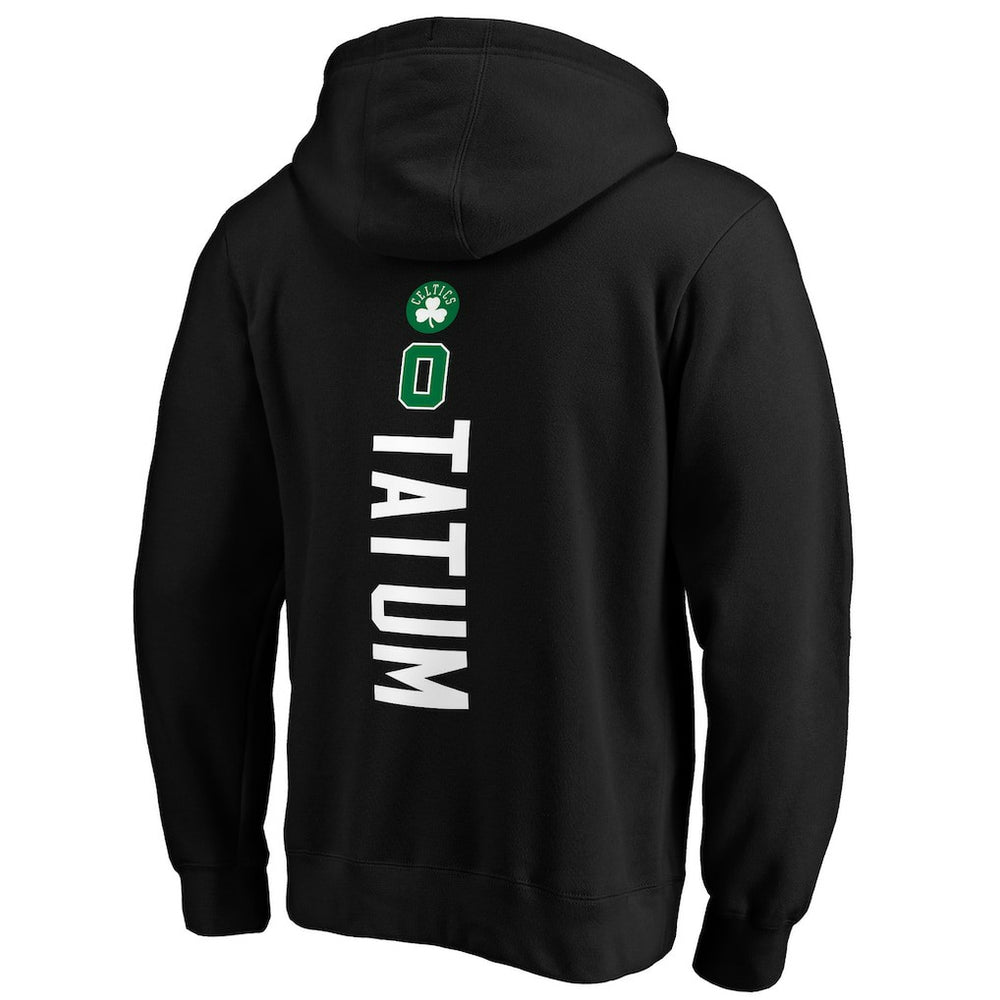 Black Jayson Tatum Boston Celtics Playmaker Name & Number Pullover Hoodie | NBA