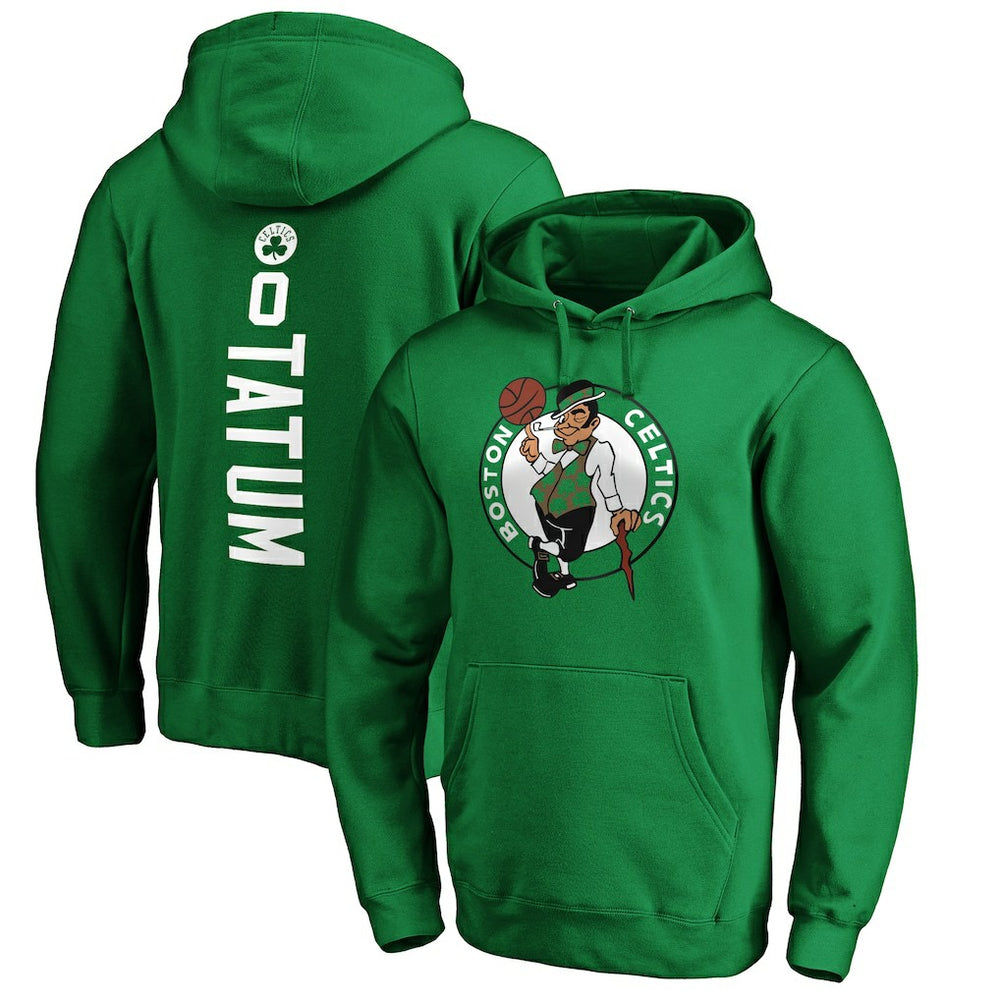 Kelly Green Jayson Tatum Boston Celtics Playmaker Name & Number Pullover Hoodie | NBA