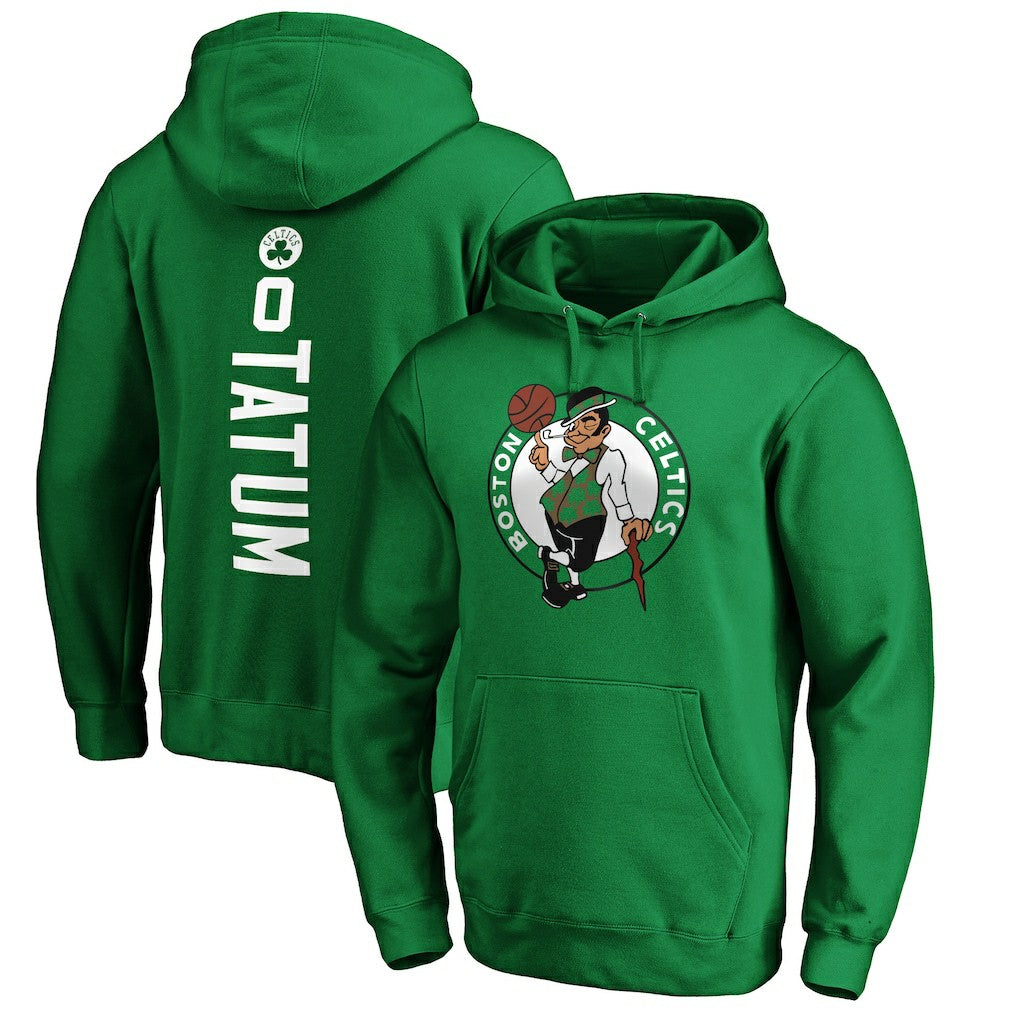 Kelly Green Jayson Tatum Boston Celtics Playmaker Name & Number Pullover Hoodie | NBA