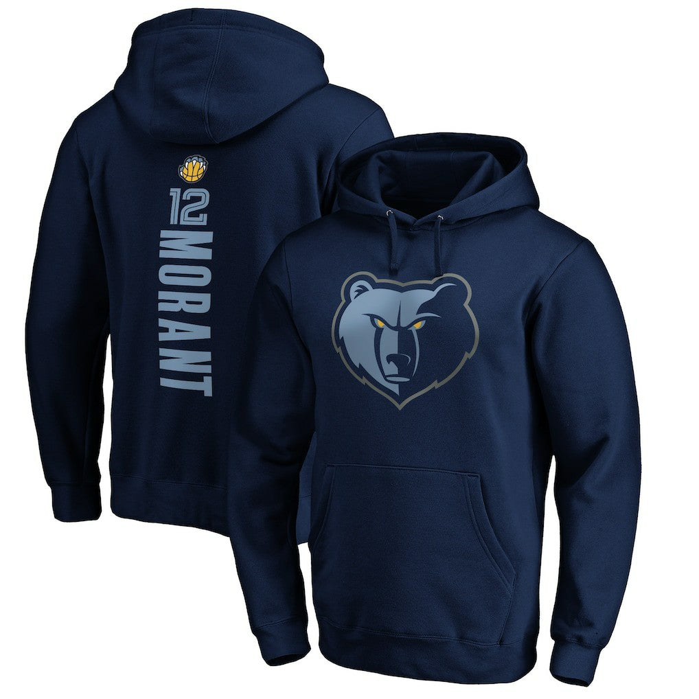 Navy Ja Morant Memphis Grizzlies Playmaker Name & Number Pullover Hoodie | NBA