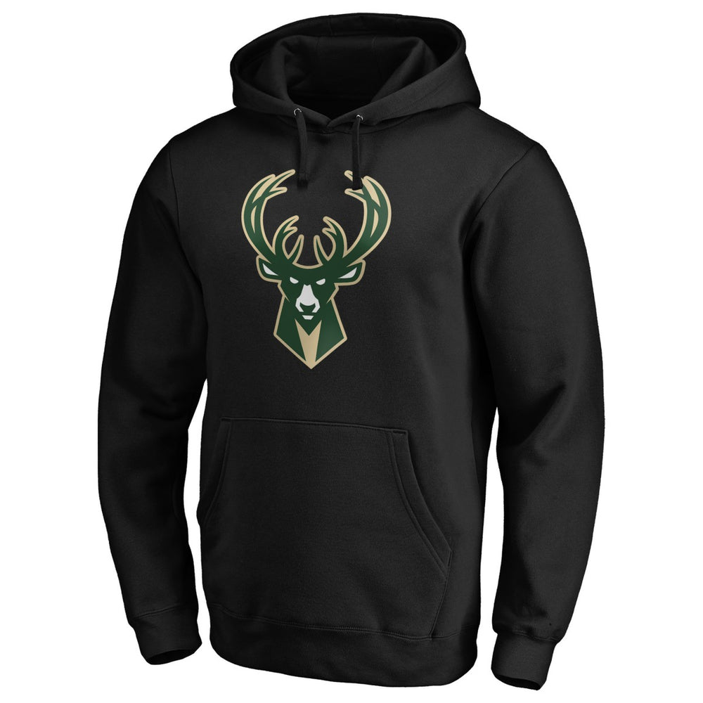 Black Giannis Antetokounmpo Milwaukee Bucks Playmaker Name & Number Pullover Hoodie | NBA