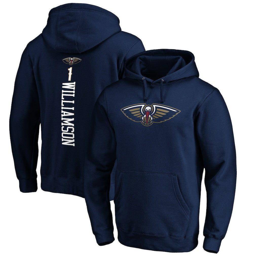 Navy Zion Williamson New Orleans Pelicans Playmaker Name & Number Pullover Hoodie | NBA