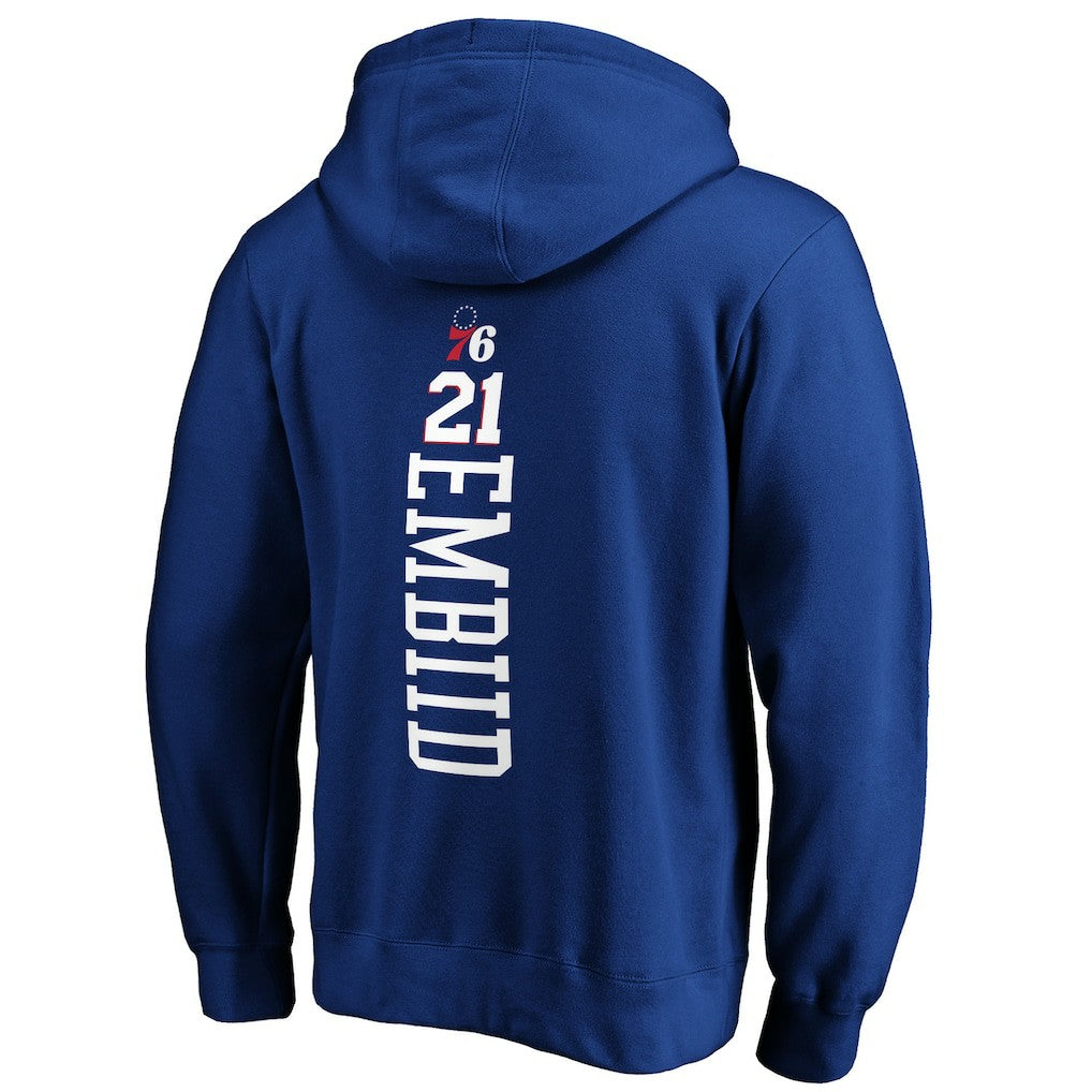 Royal Joel Embiid Philadelphia 76ers Playmaker Name & Number Pullover Hoodie | NBA