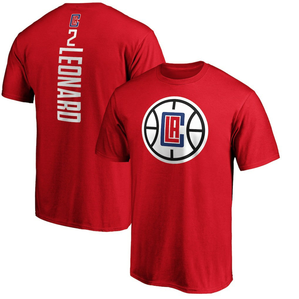 Red Kawhi Leonard LA Clippers Team Playmaker Name & Number T-Shirt | NBA