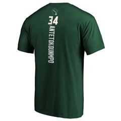 Hunter Green Giannis Antetokounmpo Milwaukee Bucks Playmaker Name & Number T-Shirt | NBA