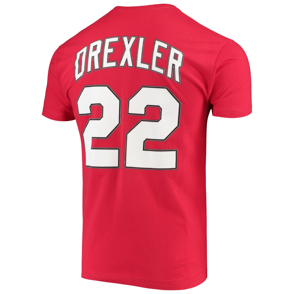 Red Clyde Drexler Portland Trail Blazers Hardwood Classics Player Name & Number T-Shirt | NBA