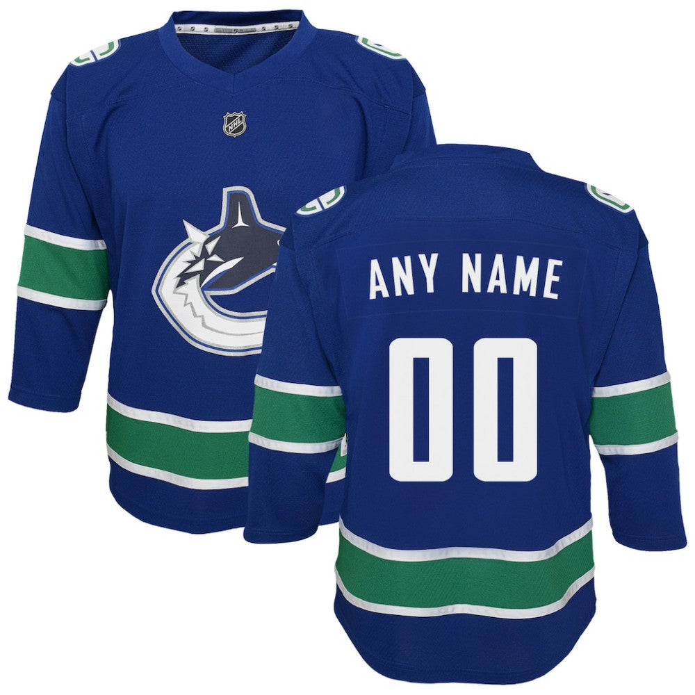 Vancouver Canucks Youth Replica Custom Jersey -  NHL Jerseys