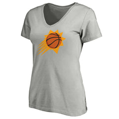 Gray Phoenix Suns Women's Primary Logo Team V-Neck T-Shirt | NBA