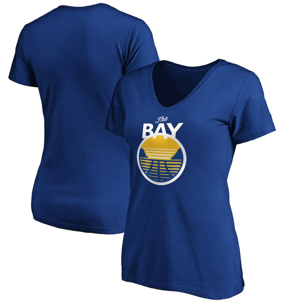 Royal Golden State Warriors Women's The Bay Statement Edition V-Neck T-Shirt sale | NBA