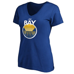 Royal Golden State Warriors Women's The Bay Statement Edition V-Neck T-Shirt sale | NBA