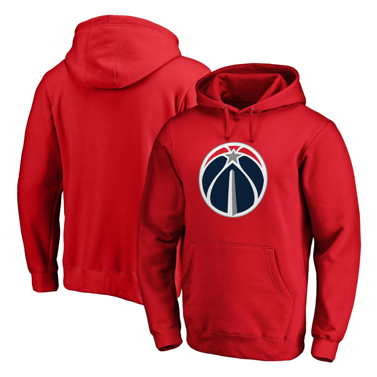 Red Washington Wizards Icon Primary Logo Fitted Pullover Hoodie | NBA