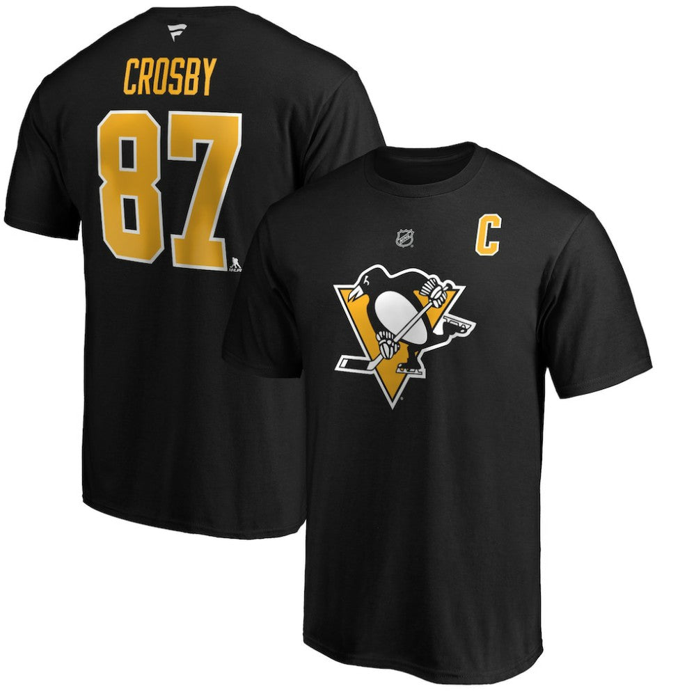 Sidney Crosby Pittsburgh Penguins Fanatics Authentic Stack Player Name & Number T-Shirt -  NHL T-shirts