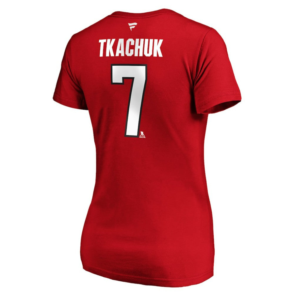 Brady Tkachuk Ottawa Senators Fanatics Women's Authentic Stack Name & Number V-Neck T-Shirt -  NHL T-shirts