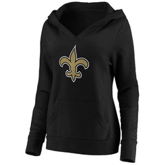 New Orleans Saints Women's Primary Team Logo V-Neck Pullover Hoodie | NFL Near me