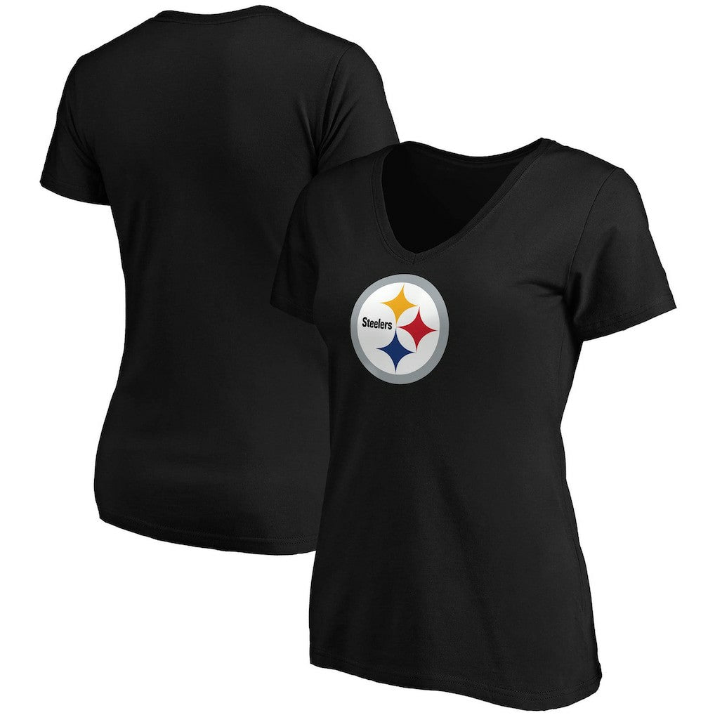 Pittsburgh Steelers Women's Primary Logo V-Neck T-Shirt | NFL Online