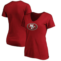 San Francisco 49ers Women's Primary Logo V-Neck T-Shirt | NFL On sale