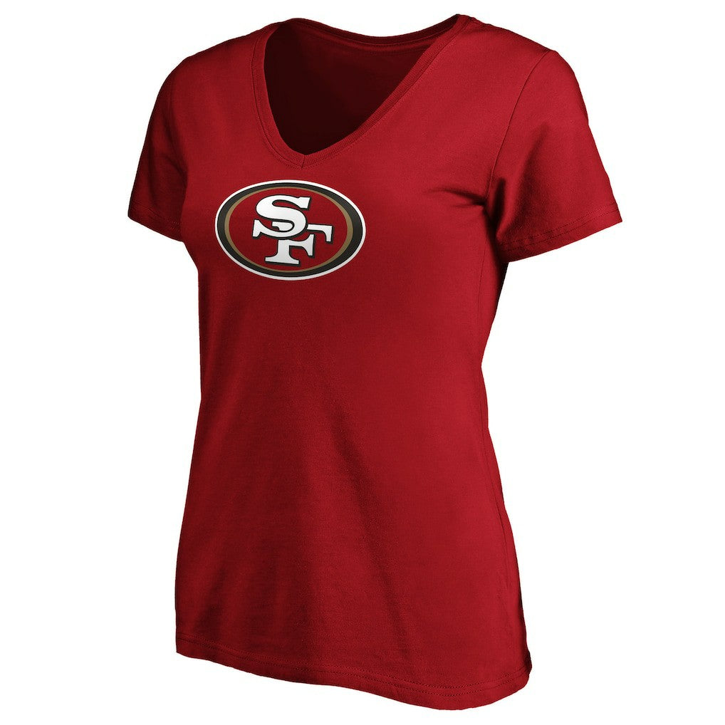 San Francisco 49ers Women's Primary Logo V-Neck T-Shirt | NFL On sale