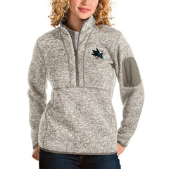 San Jose Sharks Antigua Women's Fortune Half-Zip Sweatshirt -  NHL Sweatshirts